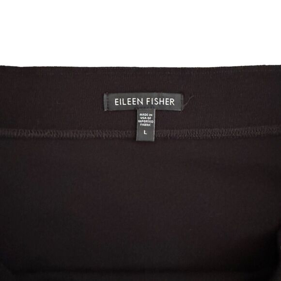 Eileen Fisher Black Skirt Size Large Viscose Nylon‎ Blend Lagenlook Minimalistic - Picture 3 of 8